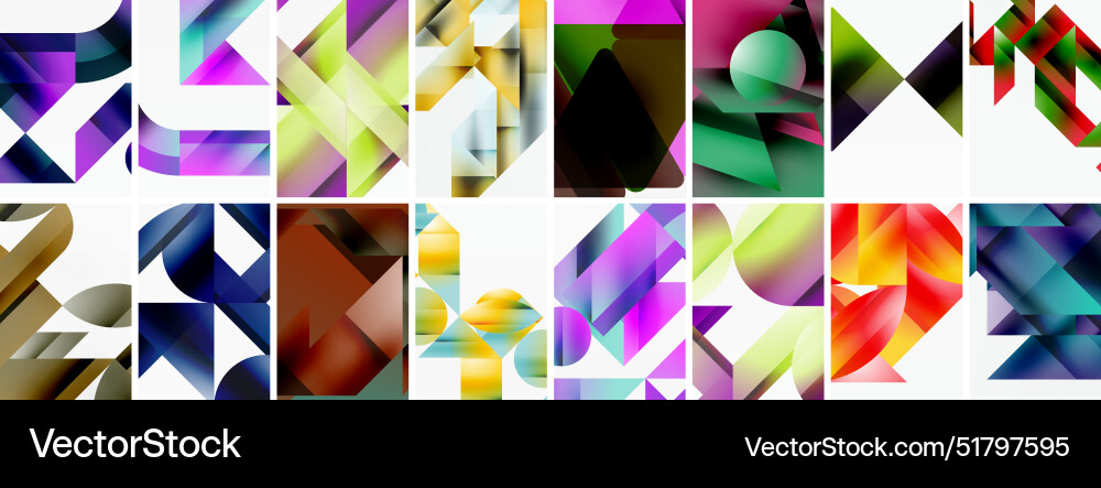 Triangles and circles abstract shapes templates Triangles and circles abstract shapes templates vector image