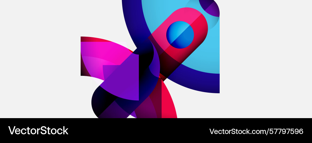 Abstract shapes overlap creating vibrant color Abstract shapes overlap creating vibrant color Vector Image