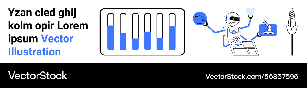 Ai-driven research in biotechnology and data Ai-driven research in biotechnology and data vector image