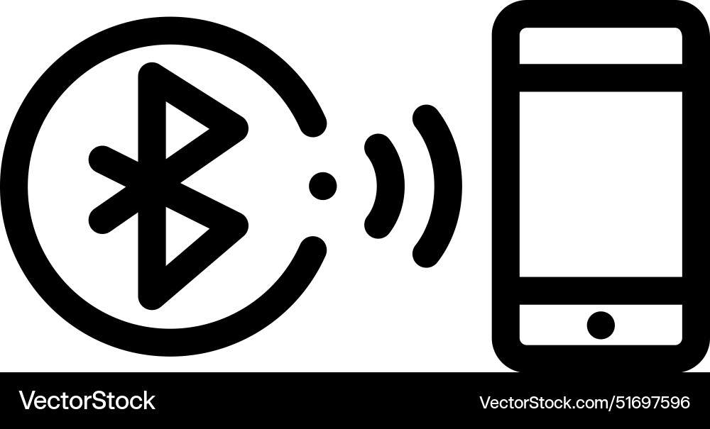 Bluetooth icon thin linear style design isolated Vector Image