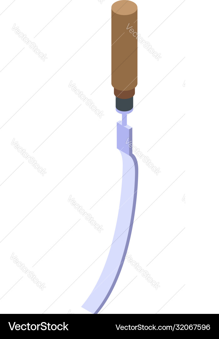 Chisel instrument icon isometric style Chisel instrument icon isometric style Vector Image