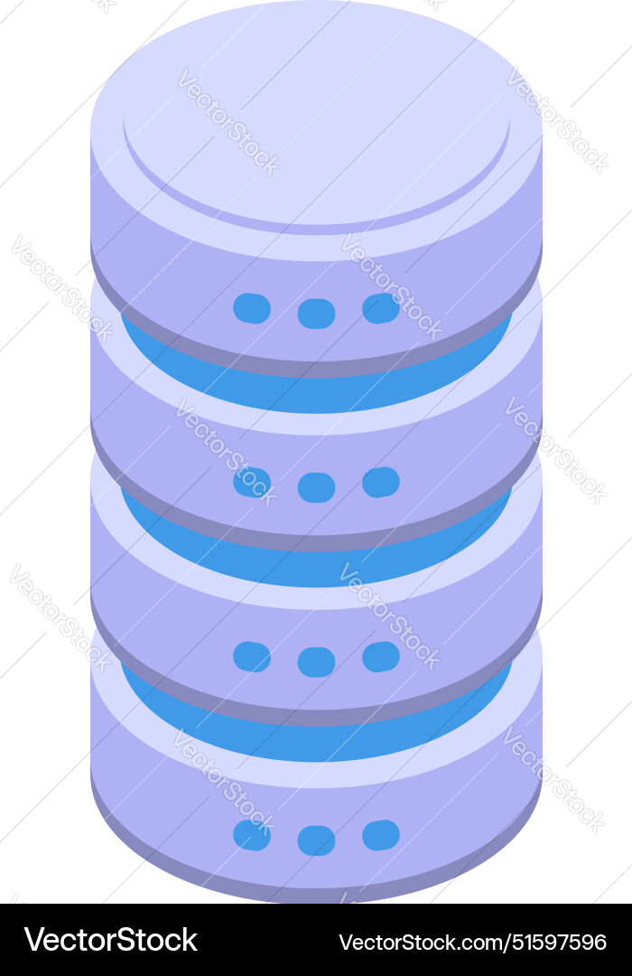 Database server icon showing data storage Database server icon showing data storage vector image