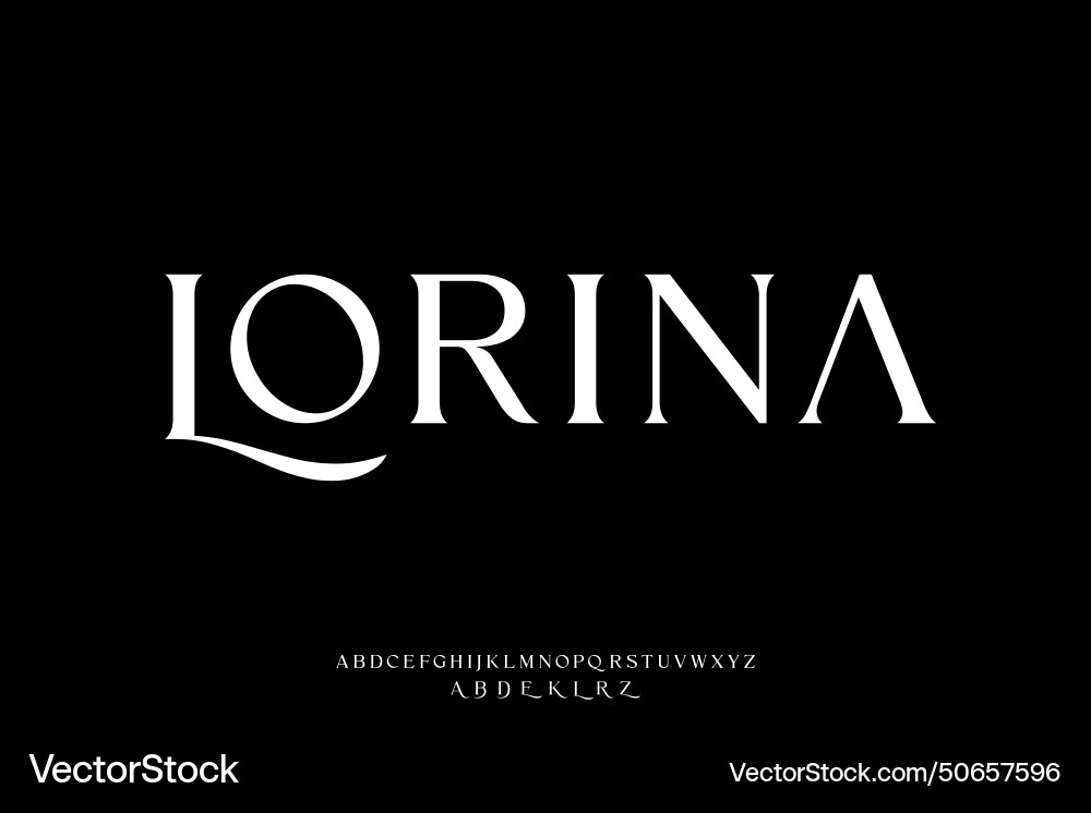 Elegant luxury sharp serif alphabet display font Vector Image