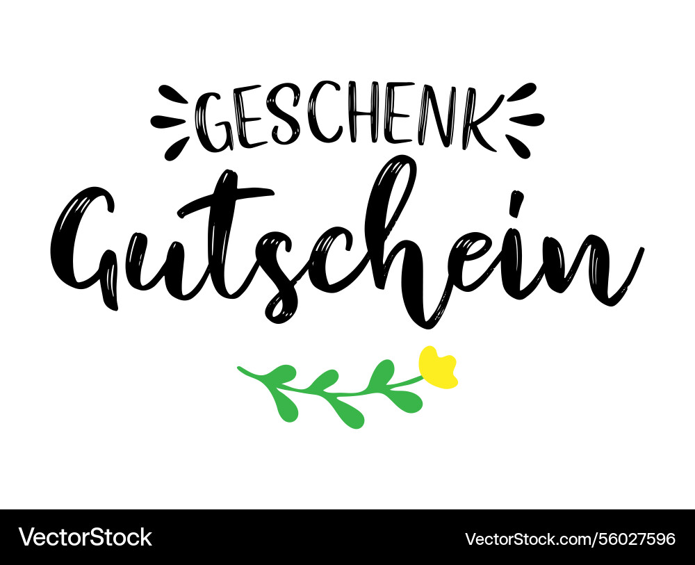 Hand sketched geschenkgutschein word in german Hand sketched geschenkgutschein word in german vector image