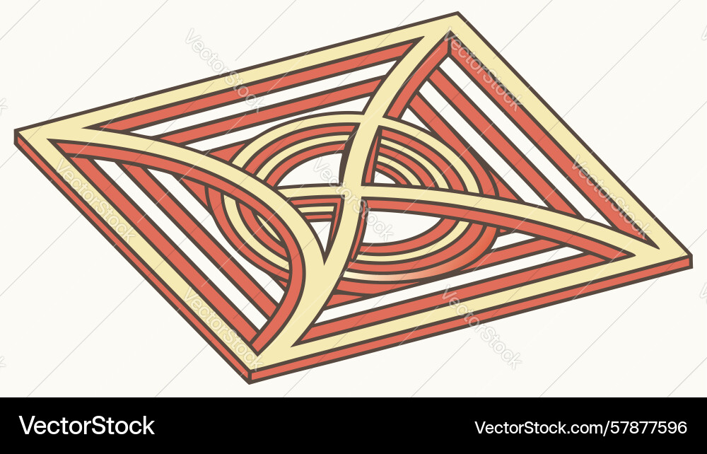 Isometric triangular funnel pathway abstract Vector Image
