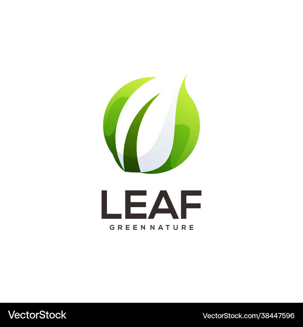 Leaf logo colorful design gradient Royalty Free Vector Image