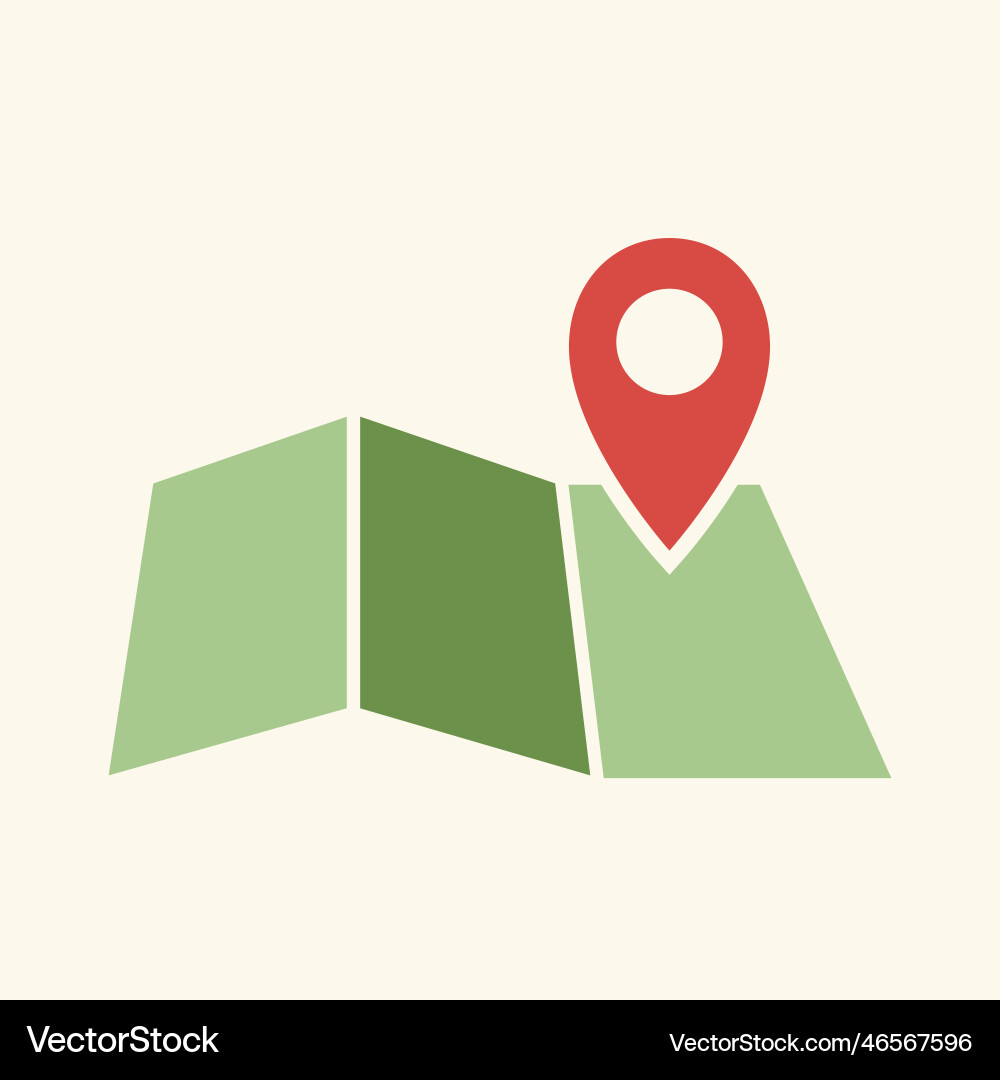 Map pointer flat icon location destination pin vector image