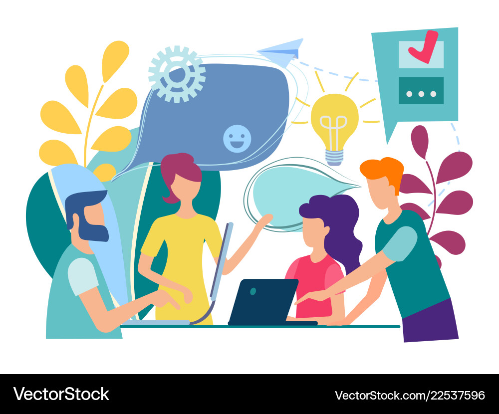 Training of office staff increase sales and skills Training of office staff increase sales and skills vector image