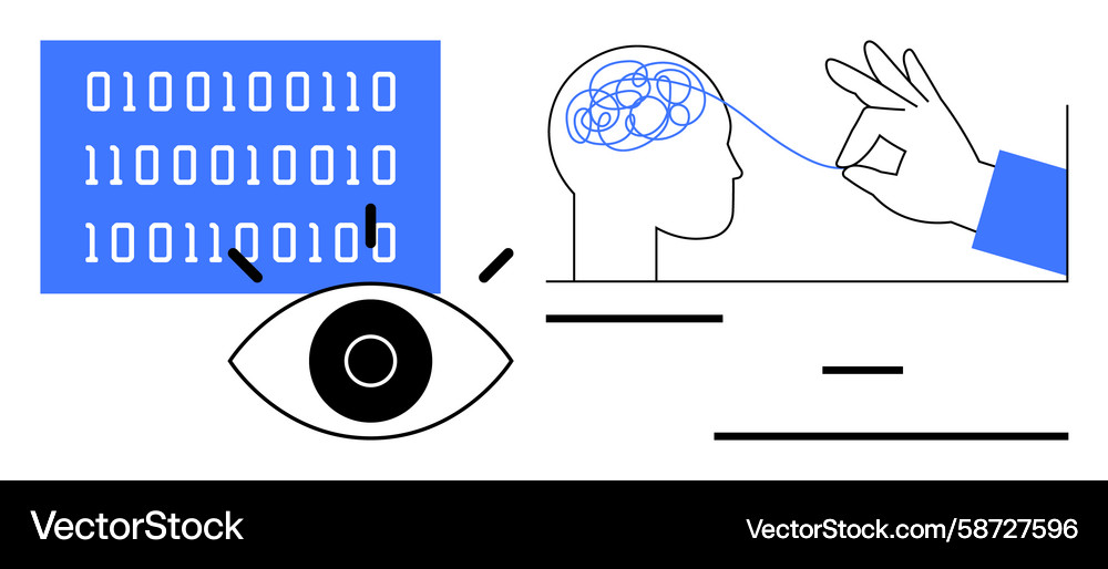 Visualizing data analysis with human insight Vector Image
