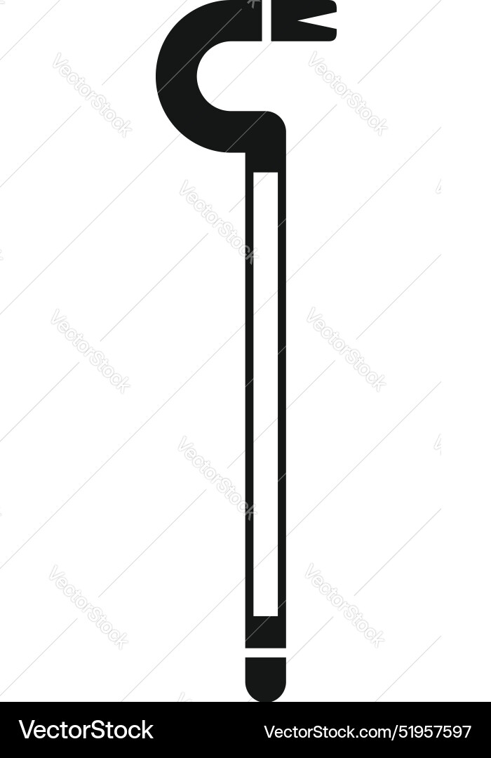 Crowbar tool icon simple style Vector Image