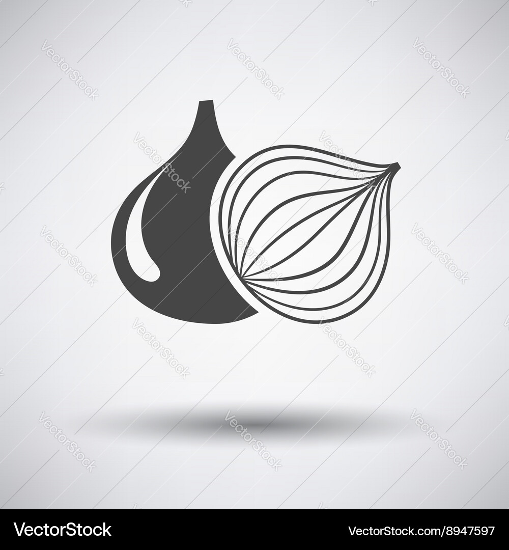 Isolated Onion Icon with Shadow Vector Image