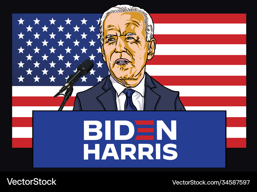 Joe biden presidential election campaign speech vector image