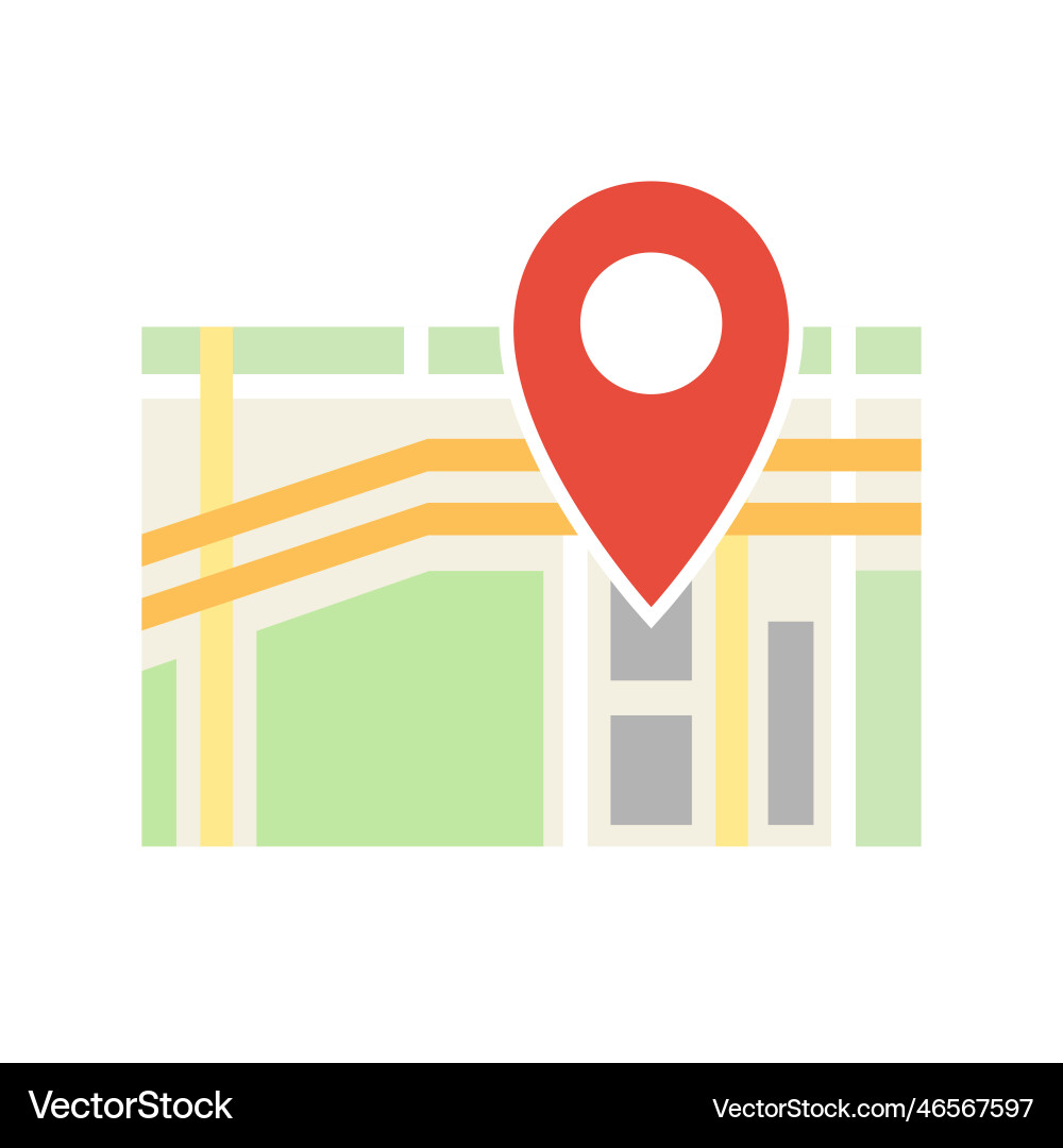 Map pointer flat icon location destination pin Map pointer flat icon location destination pin vector image