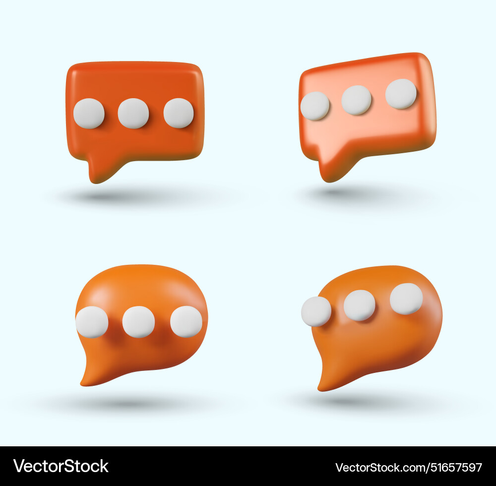 Rectangular and round comment icons in different Rectangular and round comment icons in different Vector Image