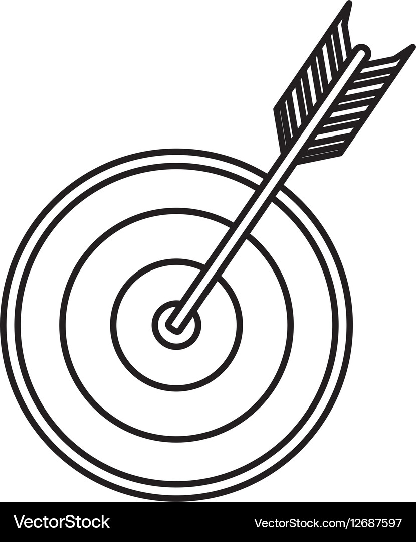 Round target dartboard Vector Image