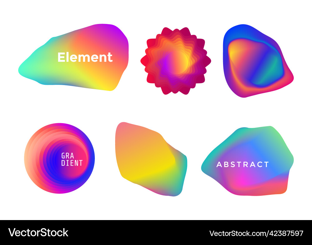 Set of abstract geometric design shapes Set of abstract geometric design shapes vector image
