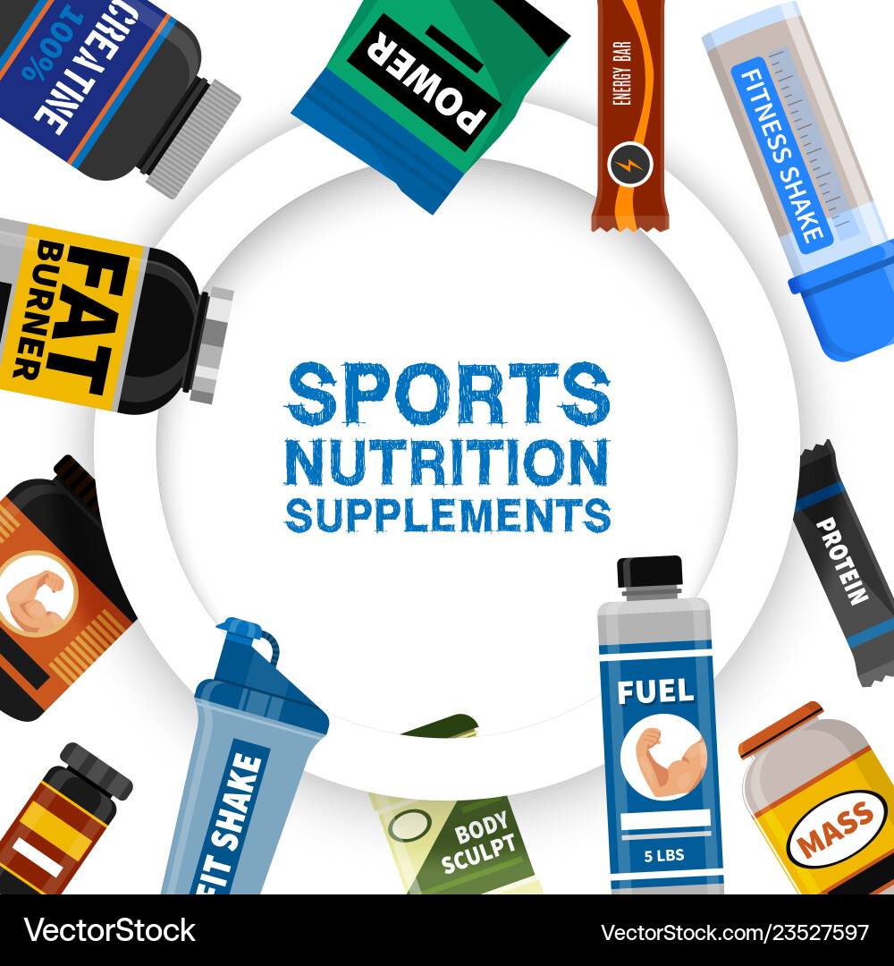 Sport Nahrungsergänzung Poster Fitness Sport Nahrungsergänzung Poster Fitness vektorbild