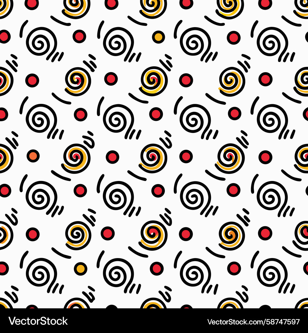 Swirls & Curves Pattern Vector Image
