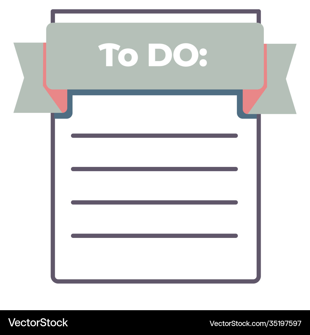 To do list empty piece paper with lines To do list empty piece paper with lines Vector Image