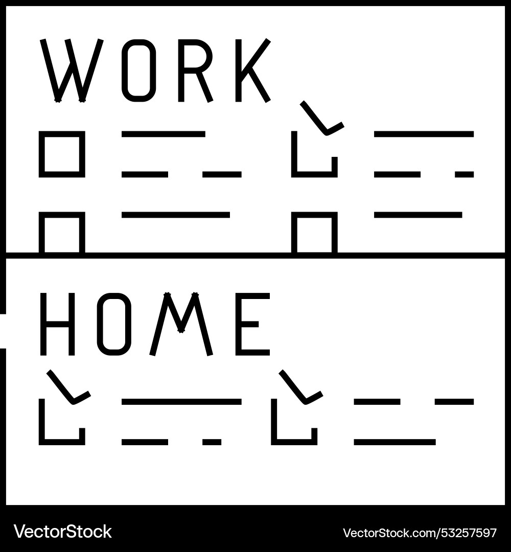 To-do lists with clear separation of work and life vector image