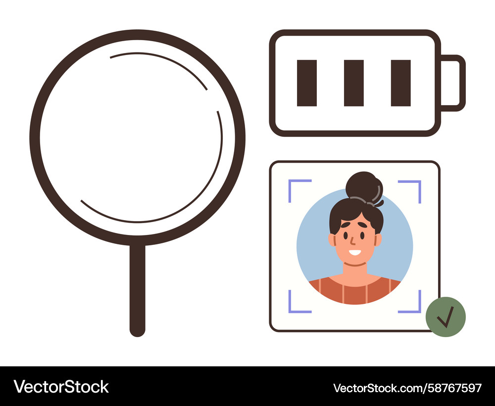 User Identity Verification Vector Image