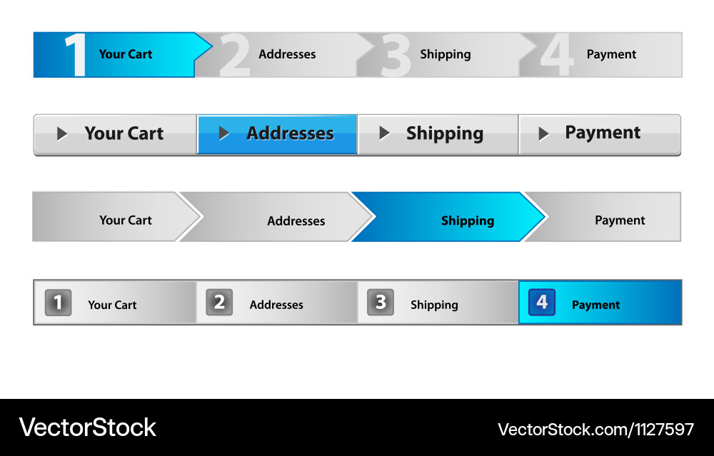 Web navigation with numbers vector image