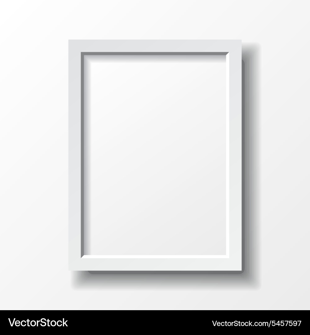 White Empty Frame - Vertical vector image