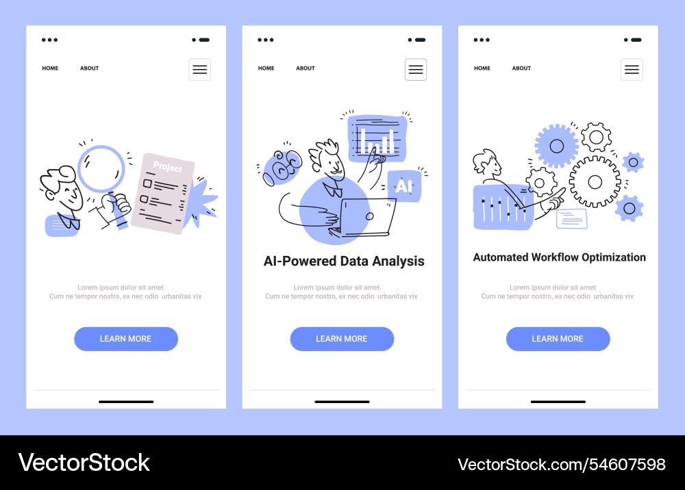 Ai-powered data analysis technology concept Ai-powered data analysis technology concept vector image