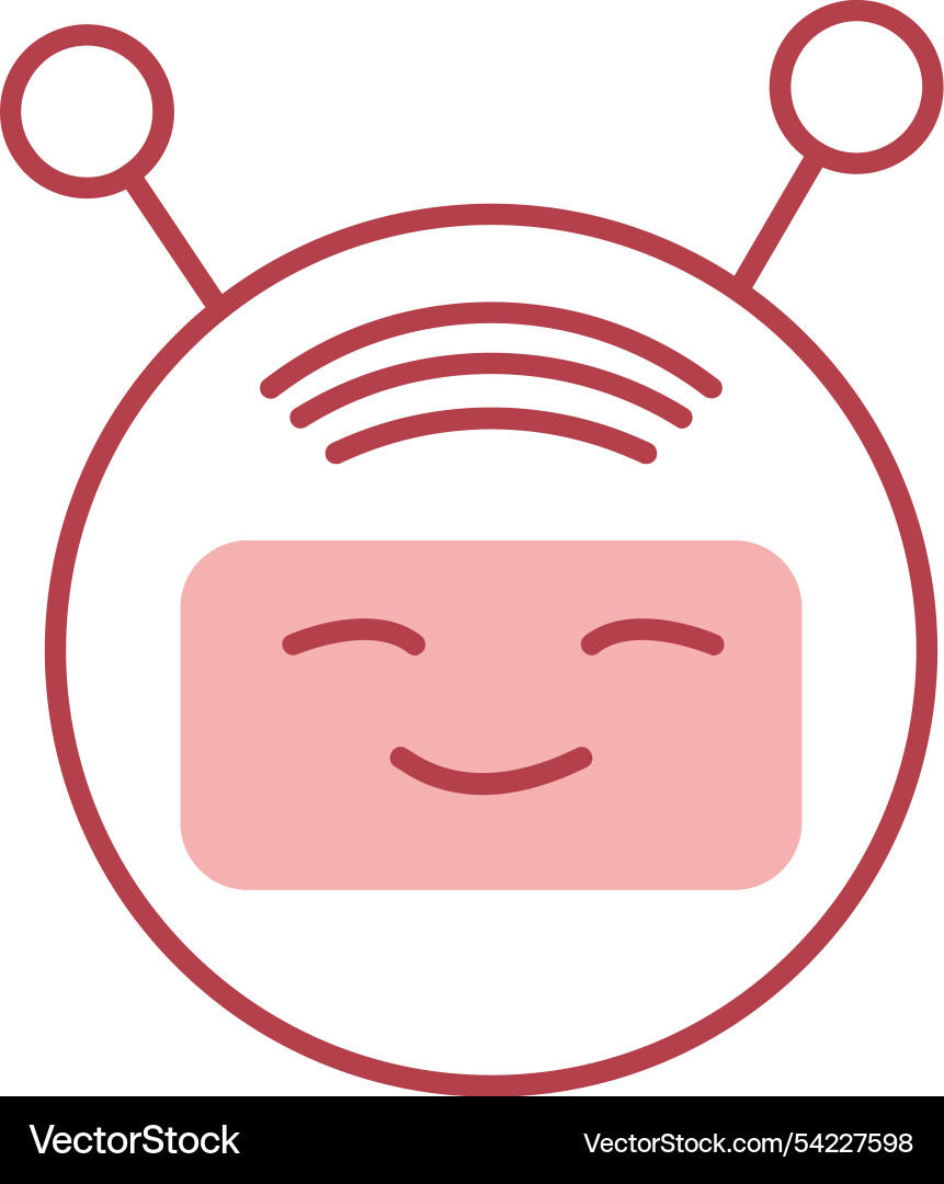 Bot line fill icon vector image