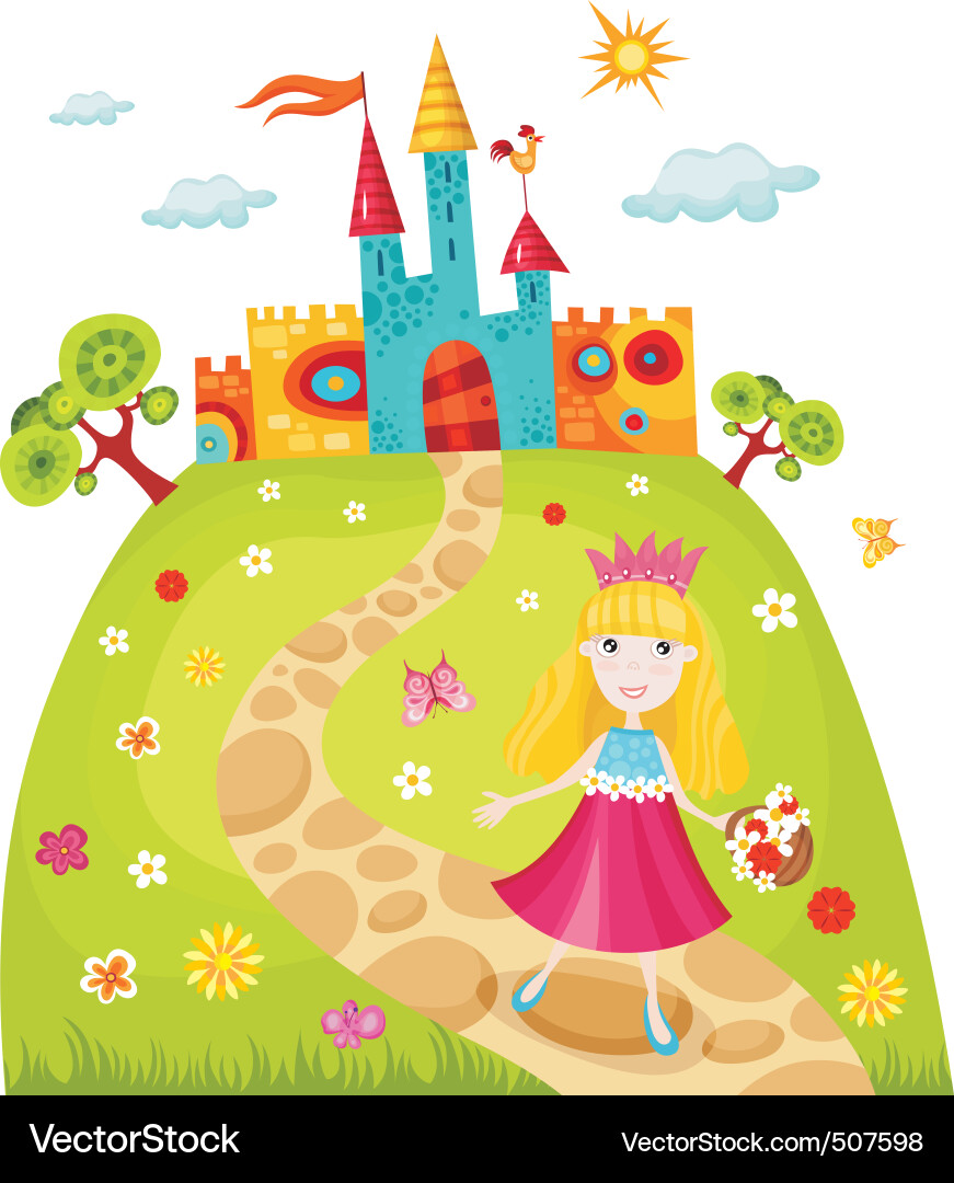 Cute Princess Illustration vector image