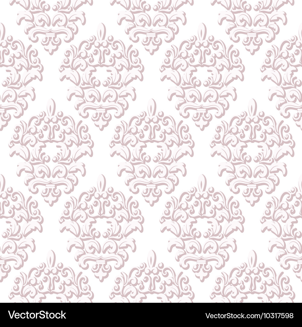 Damask seamless pattern background vector image