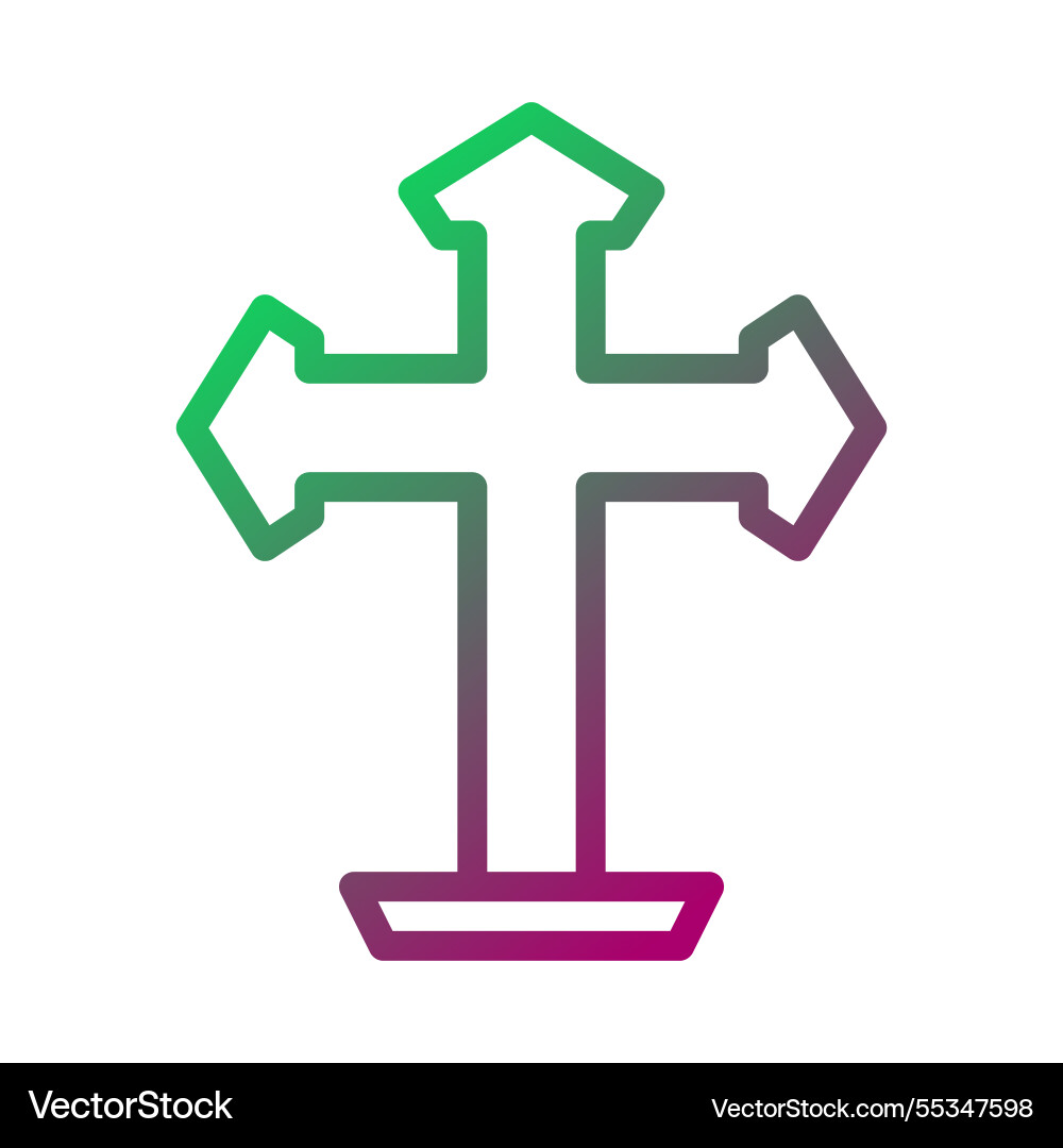 Modern gradient cross symbol Vector Image