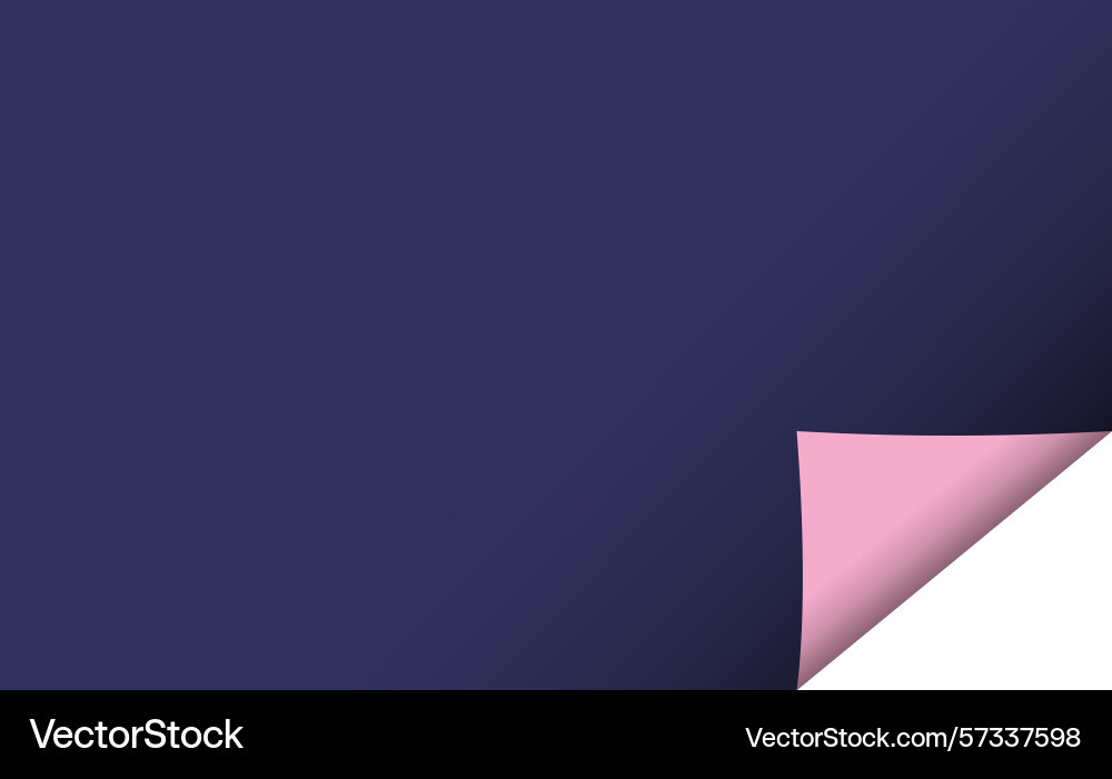 Page curl curled color paper blank sheet Page curl curled color paper blank sheet Vector Image