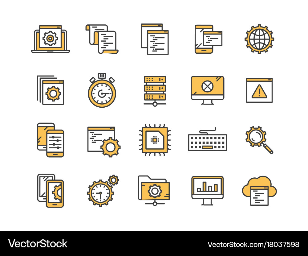 Seo and app development search engine Vector Image