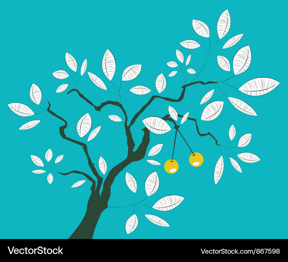 Tree with lots of leaves Vector Image