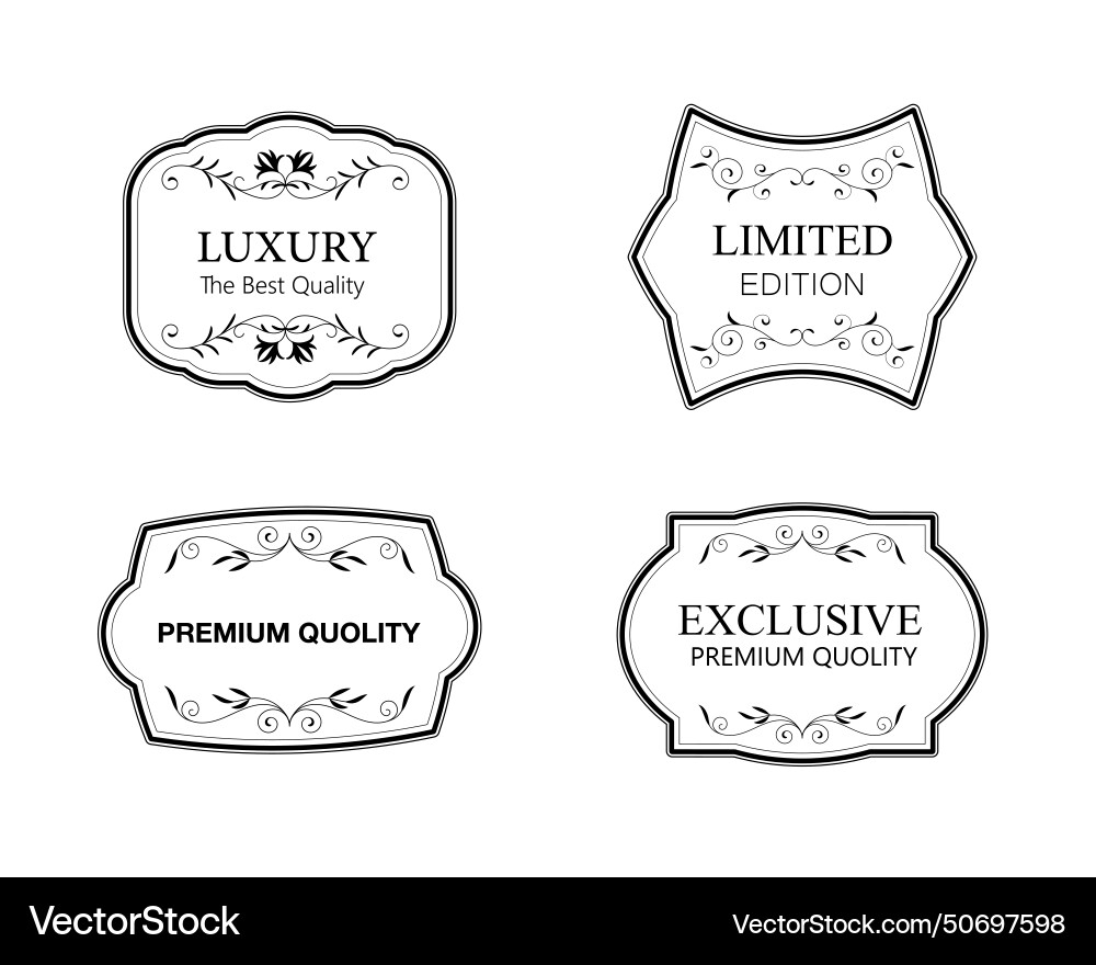 Vintage frame set Royalty Free Vector Image - VectorStock
