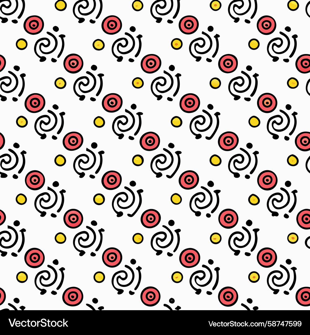 Abstract Pattern with Shapes Vector Image