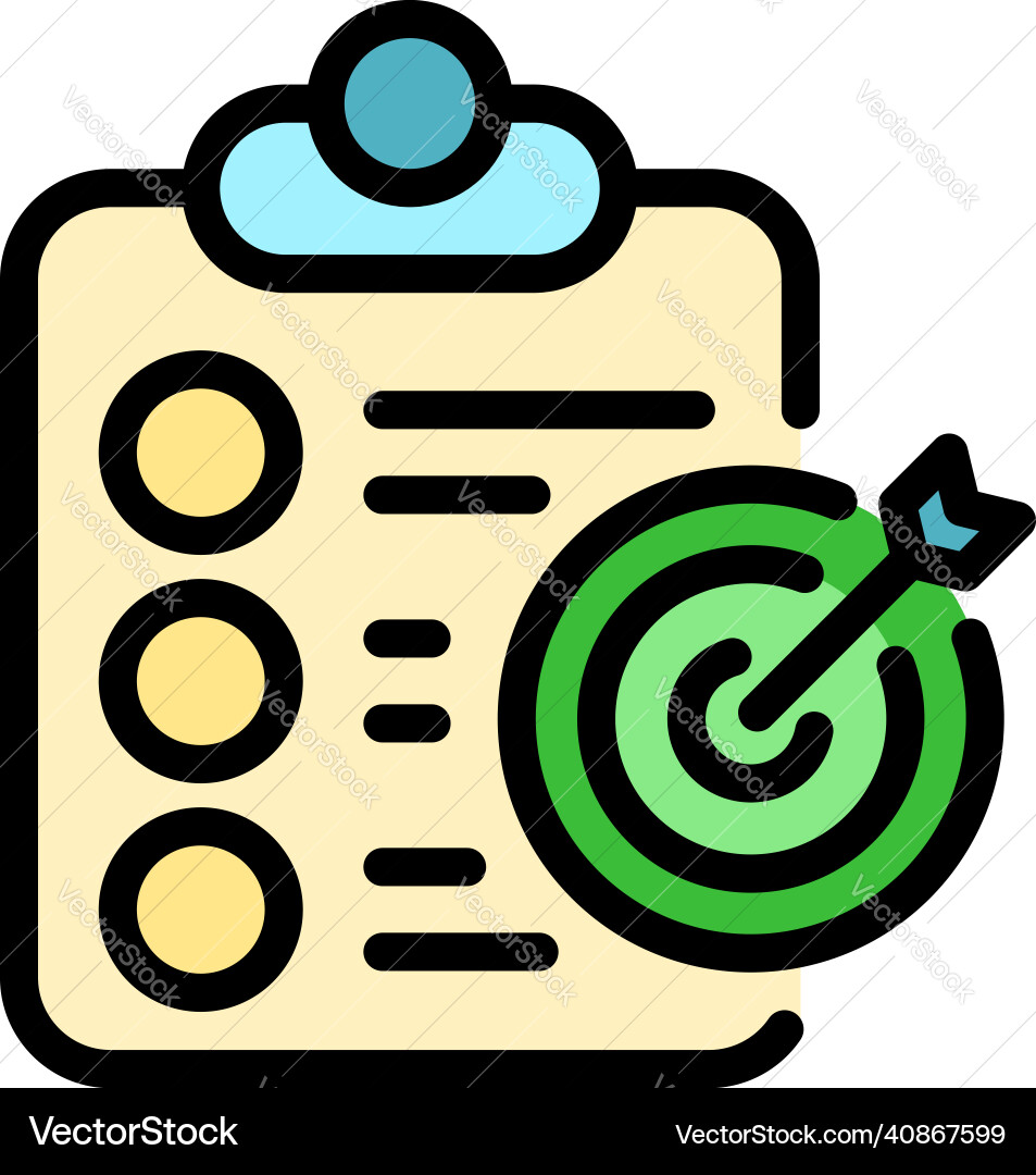 Assignment target icon color outline Assignment target icon color outline Vector Image