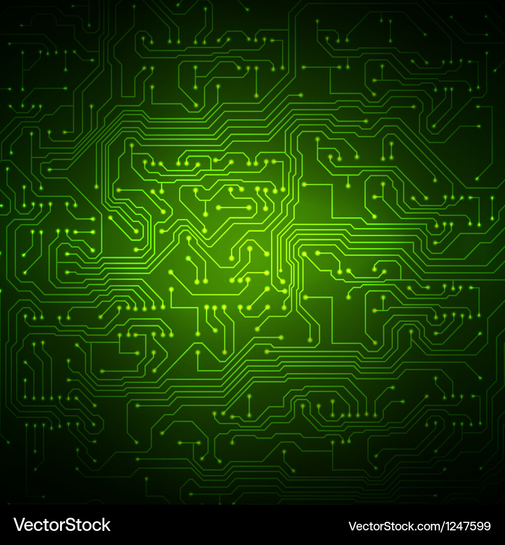 Electronic Circuit Pattern Background Vector Image