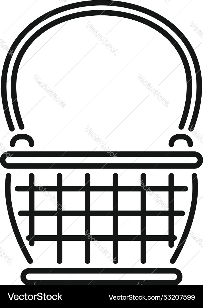 Empty wicker basket icon representing picnic Empty wicker basket icon representing picnic vector image
