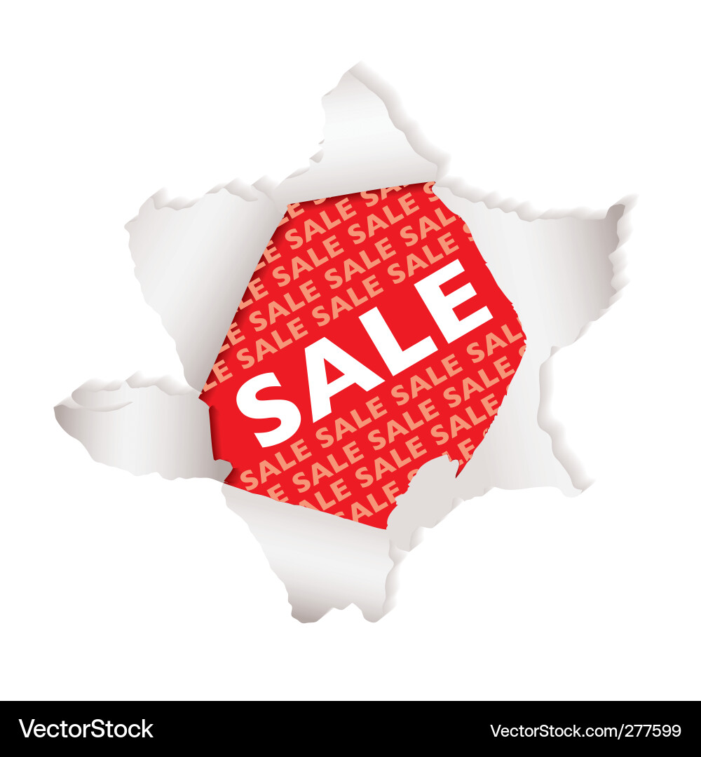 Exploding Sale Tag vector image