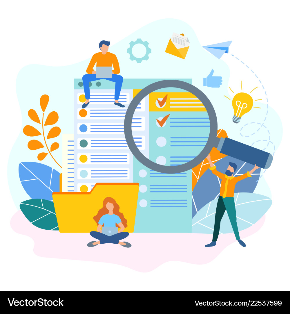 Office Workflow & Data Management vector image