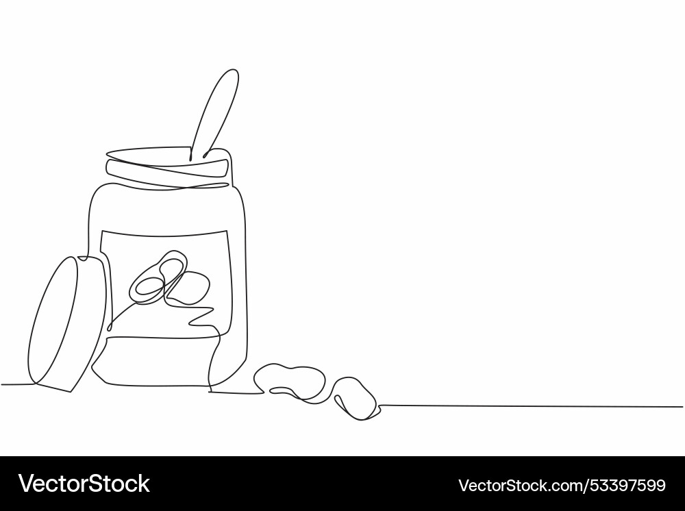 Single continuous line drawing a spoon Single continuous line drawing a spoon vector image