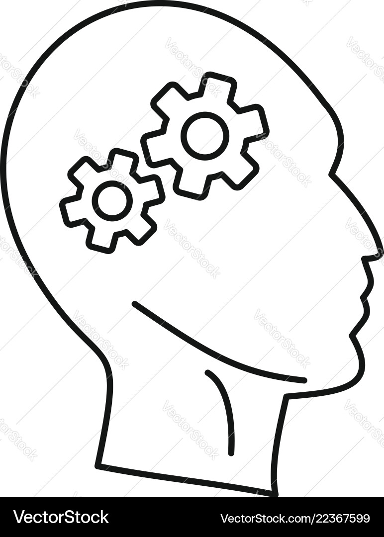 Solving problem icon outline style Solving problem icon outline style vector image