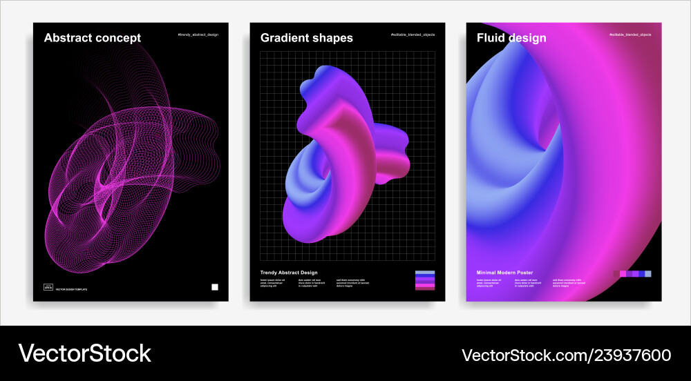 Abstract design templates with 3d flow shapes Abstract design templates with 3d flow shapes vector image