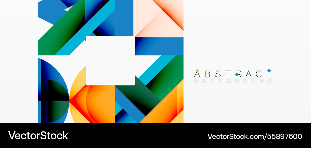 Abstract geometric composition with interlocking Vector Image