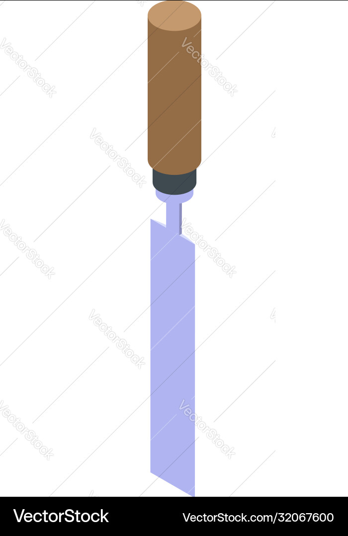 Carpentry chisel icon isometric style Carpentry chisel icon isometric style Vector Image