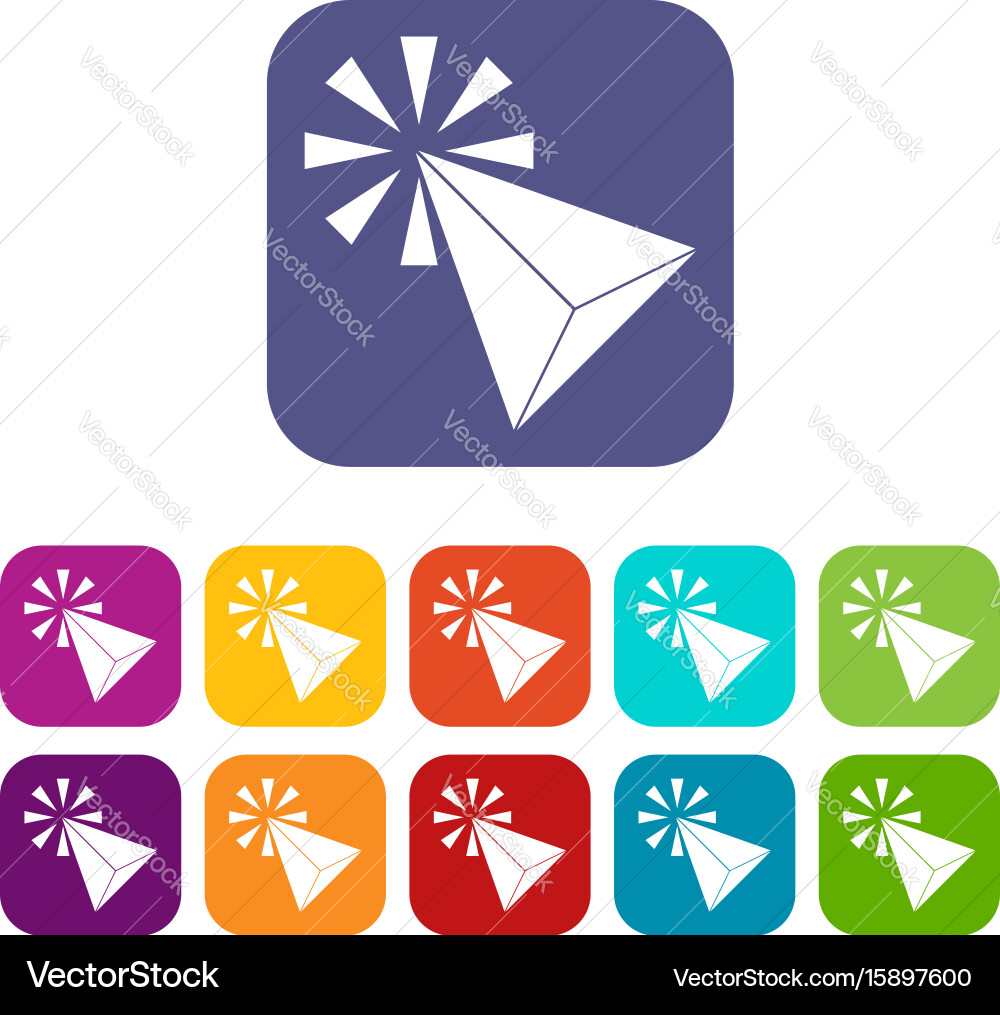 Click icons set vector image