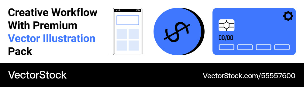 Digital tools for design finance and workflow Digital tools for design finance and workflow vector image