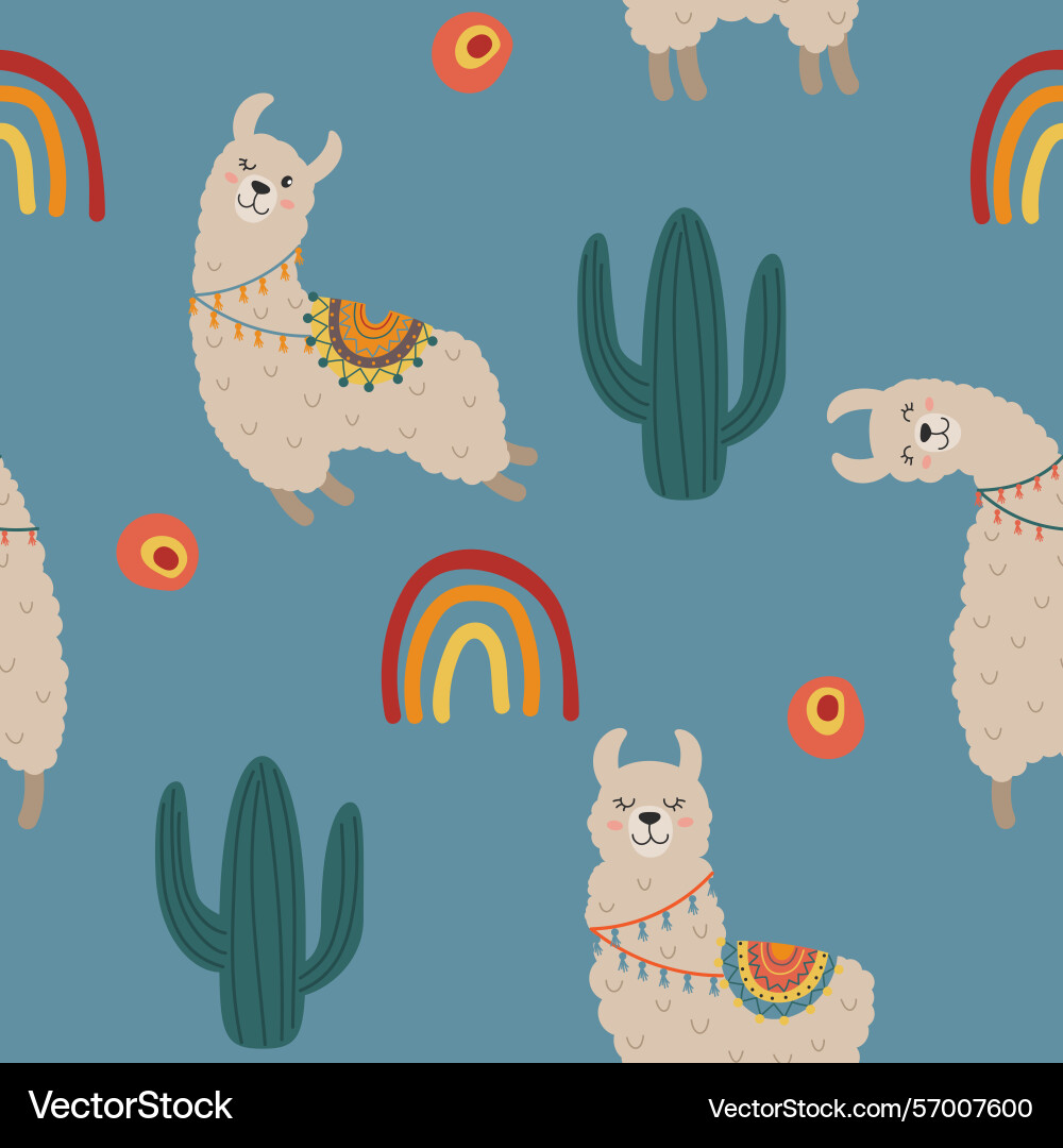 Pattern with llama Vector Image
